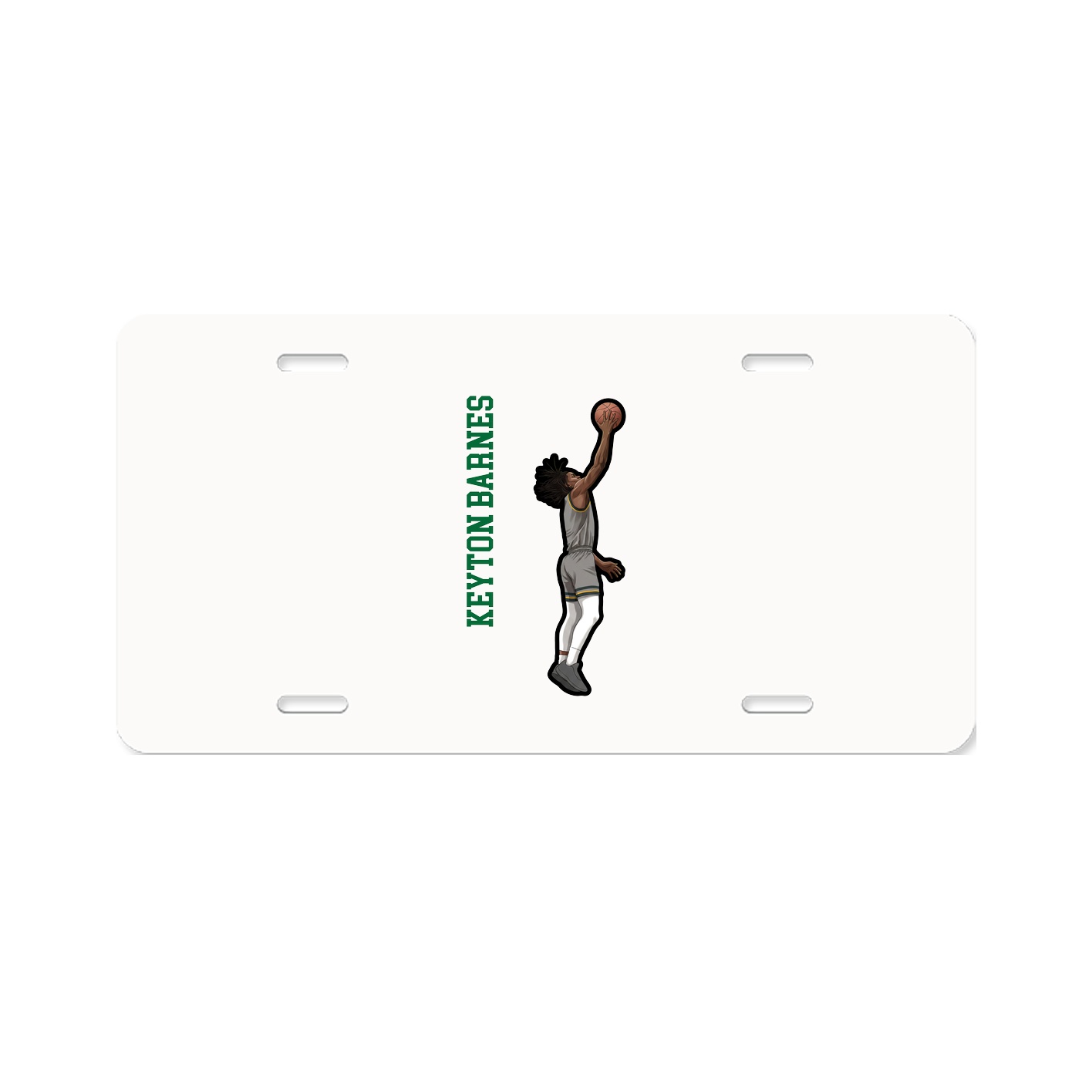 License Plate — Name Vertical in Classic