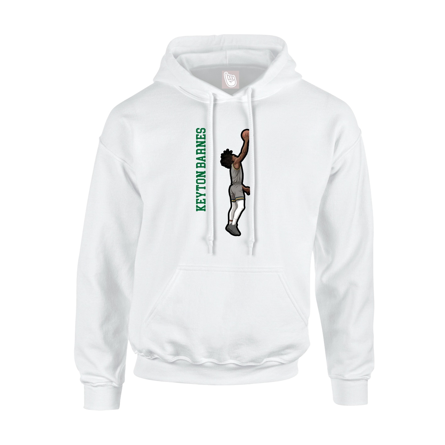 Hoodie — Name Vertical in White