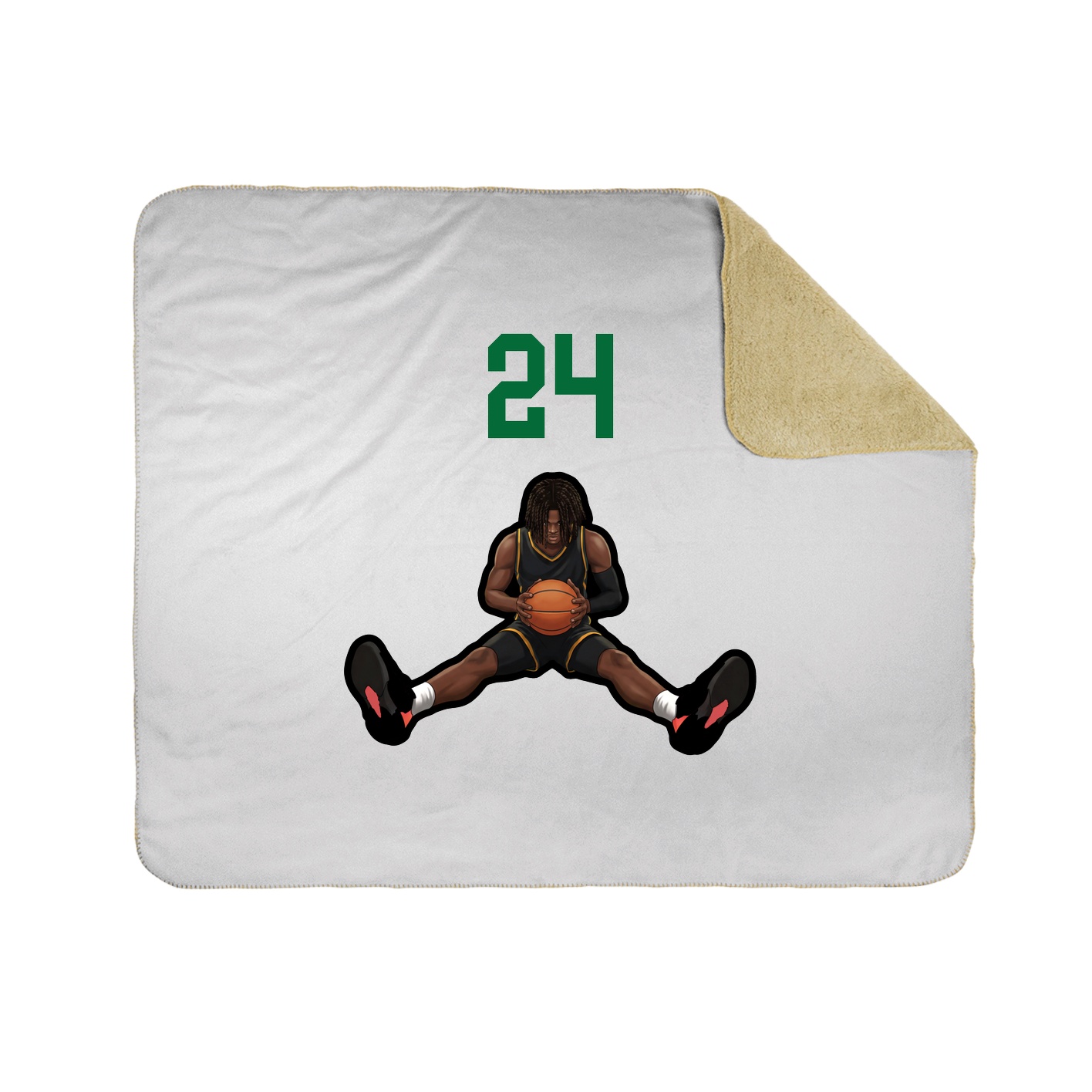 Throw Blanket — Number Top in White