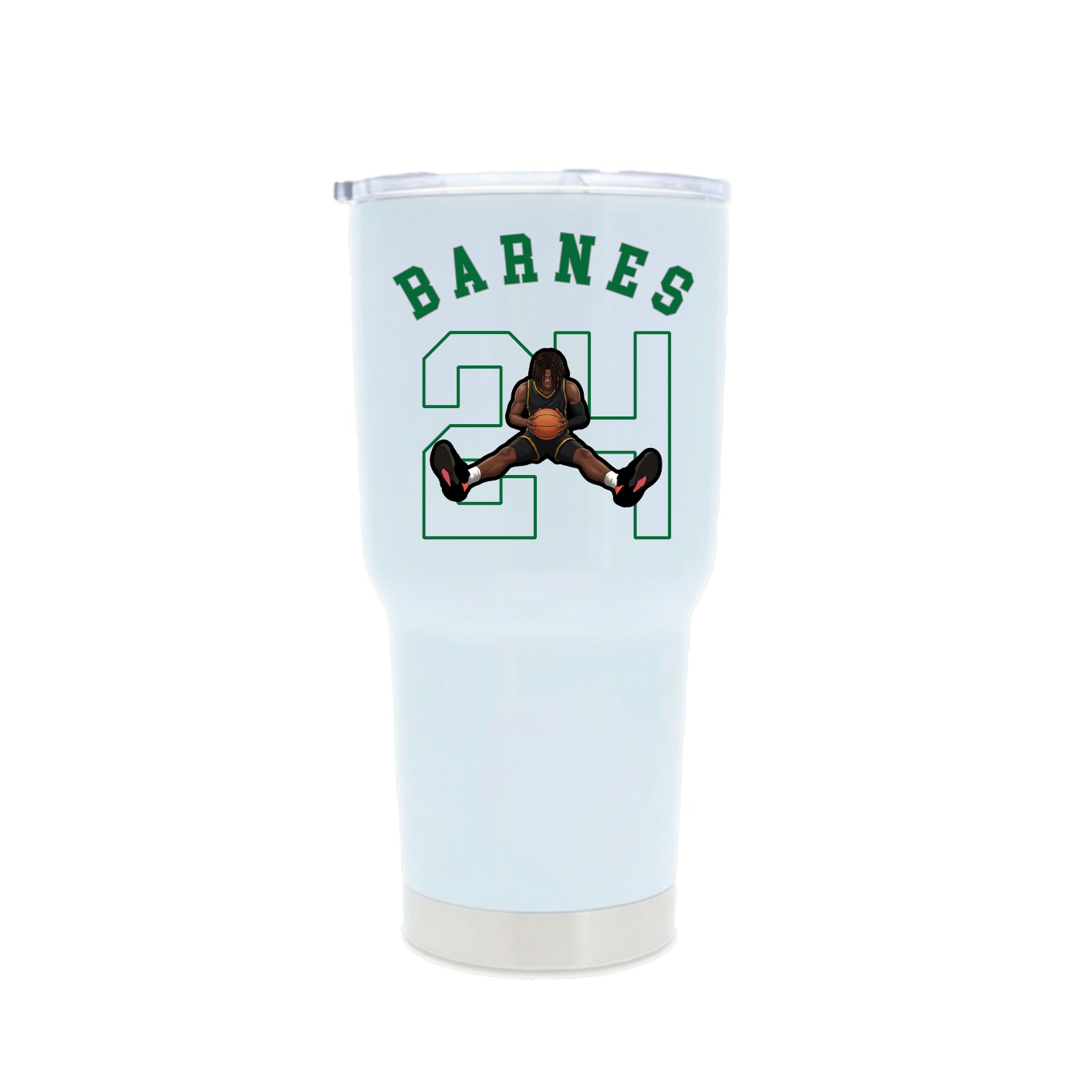 30oz Stainless Steel Tumbler — Shirsey Arch in White