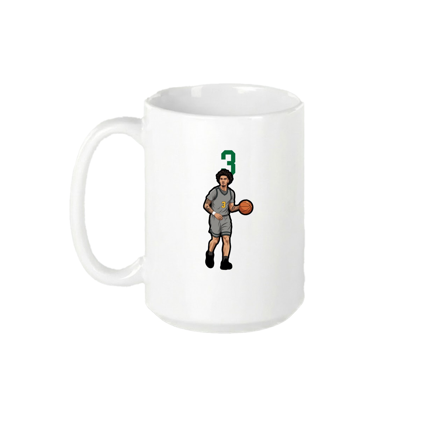 15oz Coffee Mug — Number Top in White