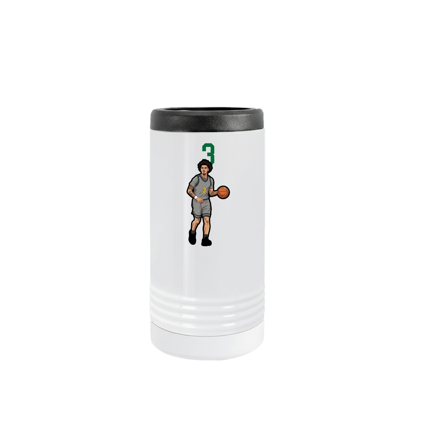 Slim Beverage Holder — Number Top in White