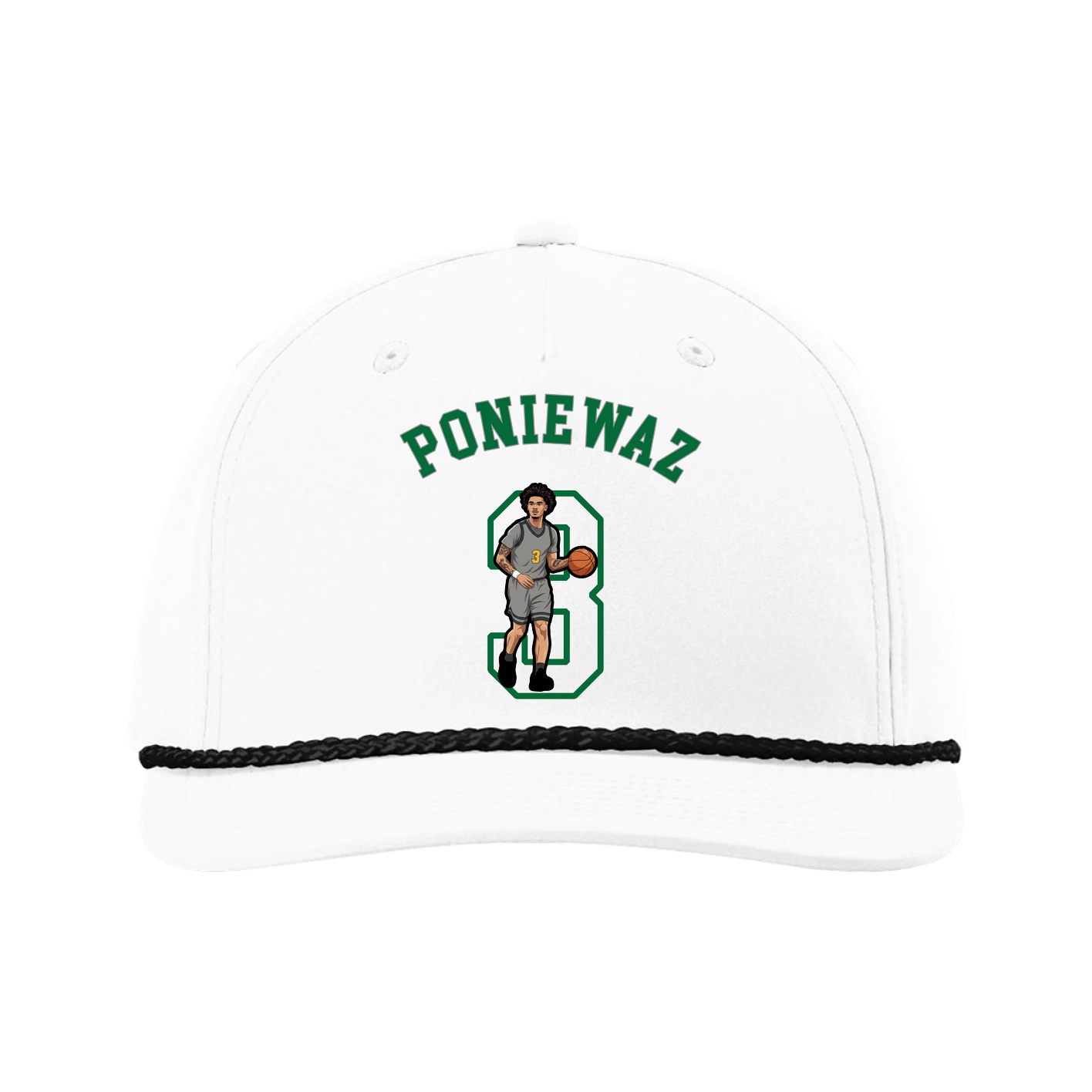 Five-Panel Classic Rope Cap — Shirsey Arch in White