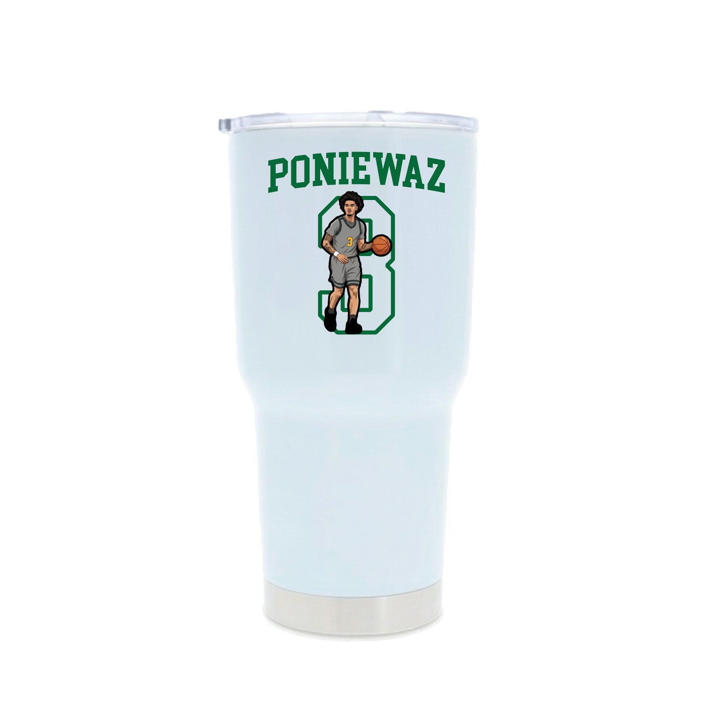 30oz Stainless Steel Tumbler — Shirsey in White