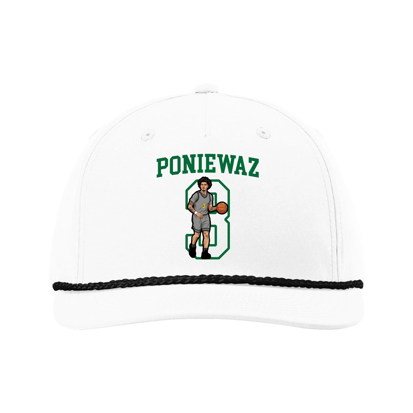 Five-Panel Classic Rope Cap — Shirsey in White