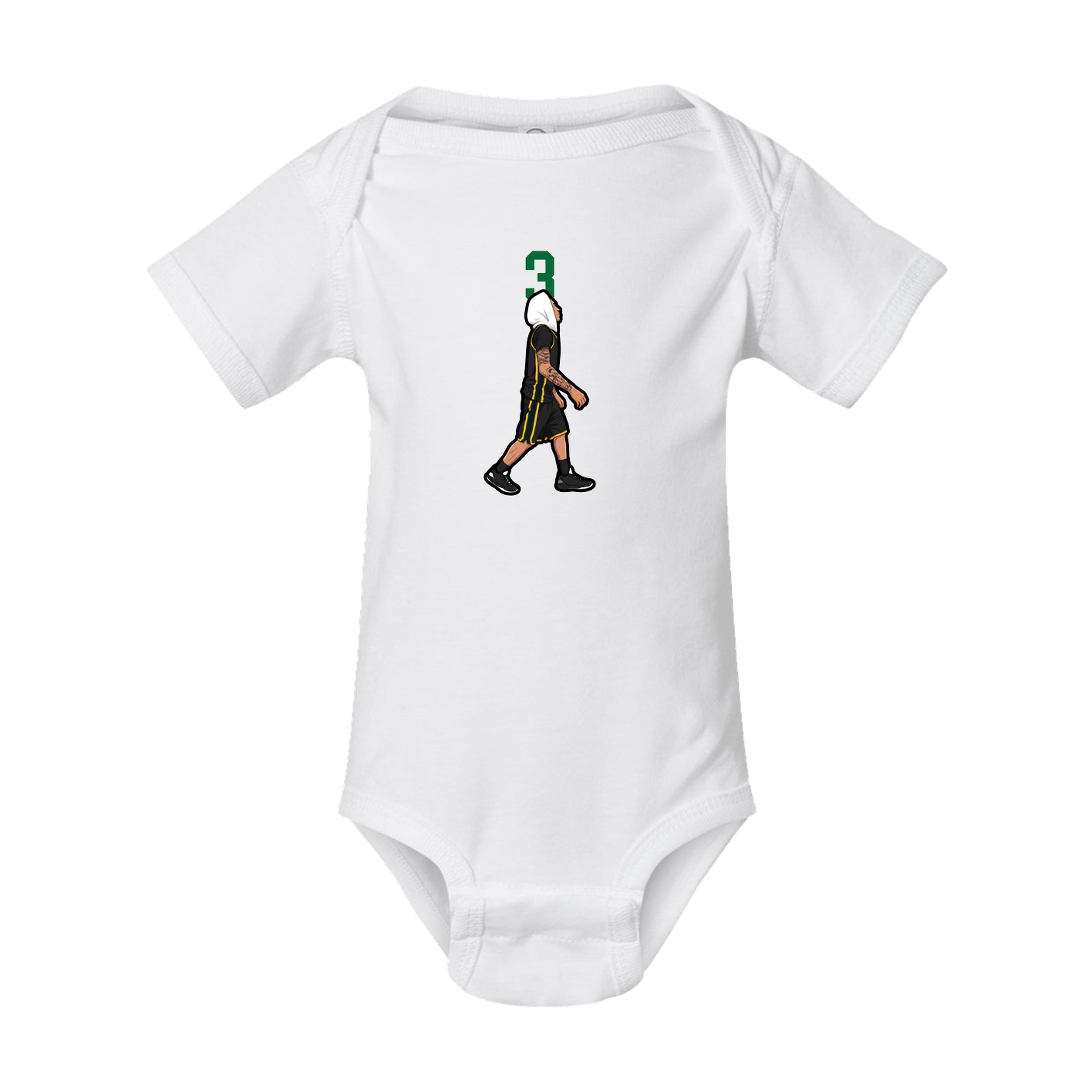 Baby Onesie — Number Top in White