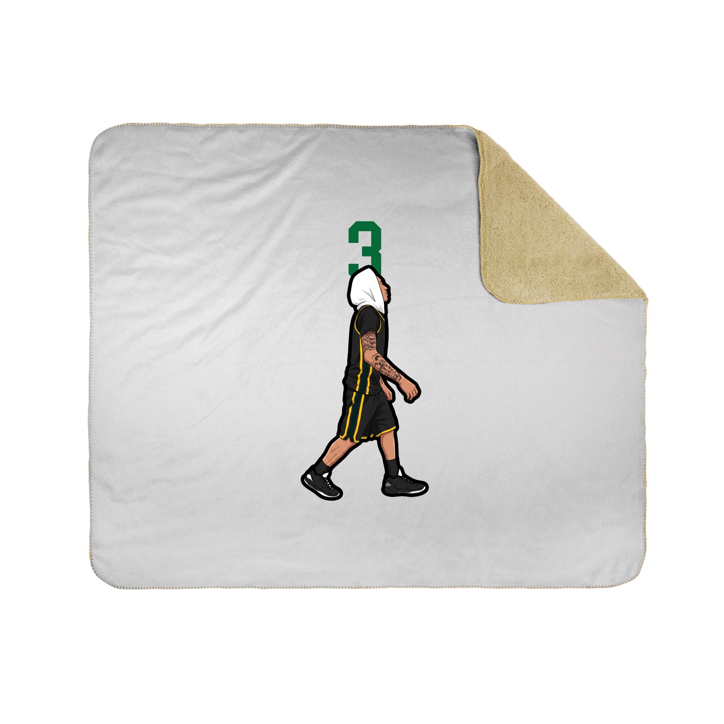 Throw Blanket — Number Top in White