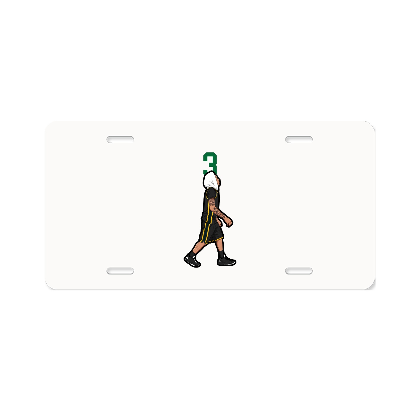 License Plate — Number Top in Classic