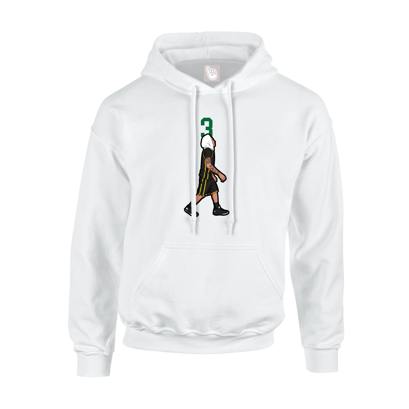 Hoodie — Number Top in White