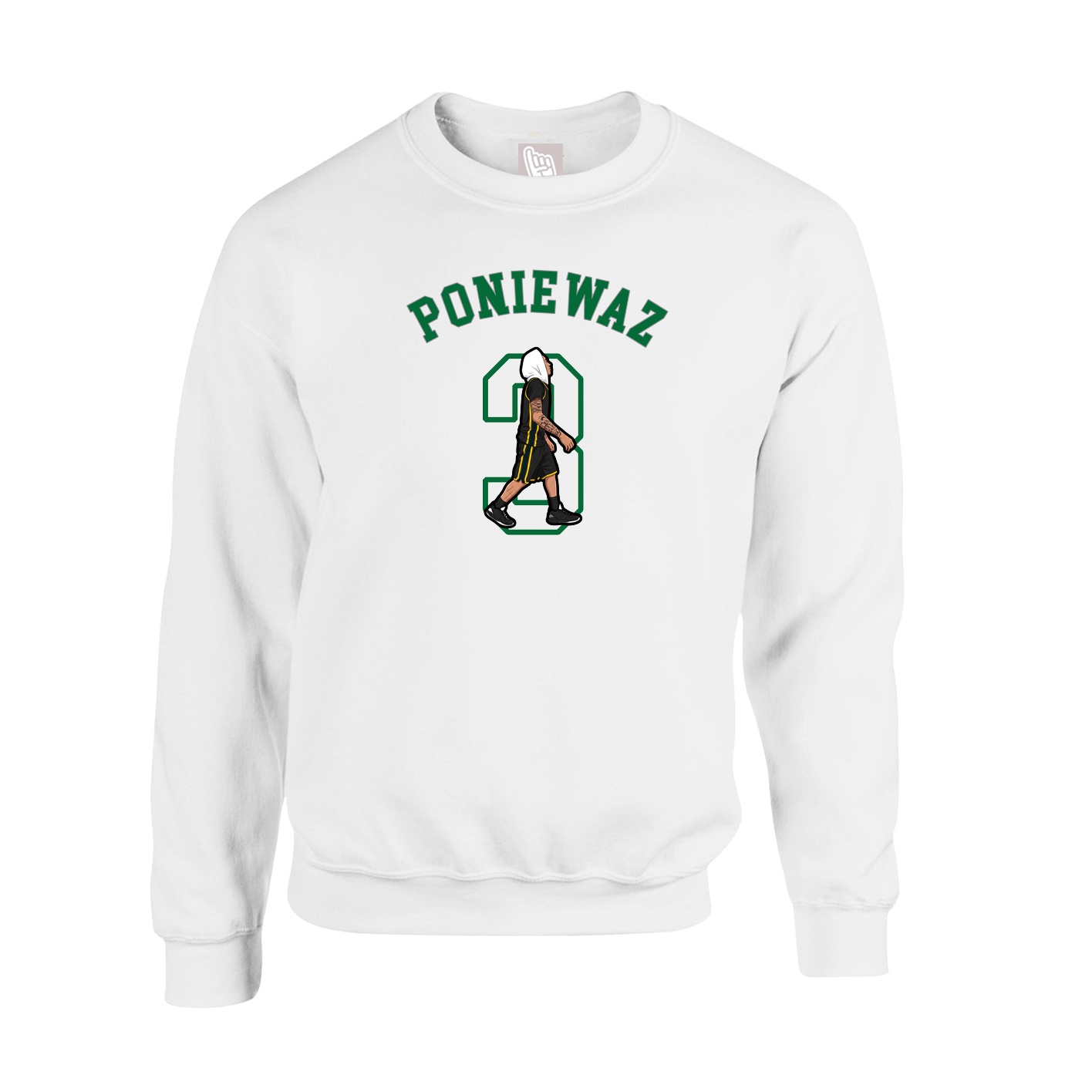 Fleece Crew — Shirsey Arch in White