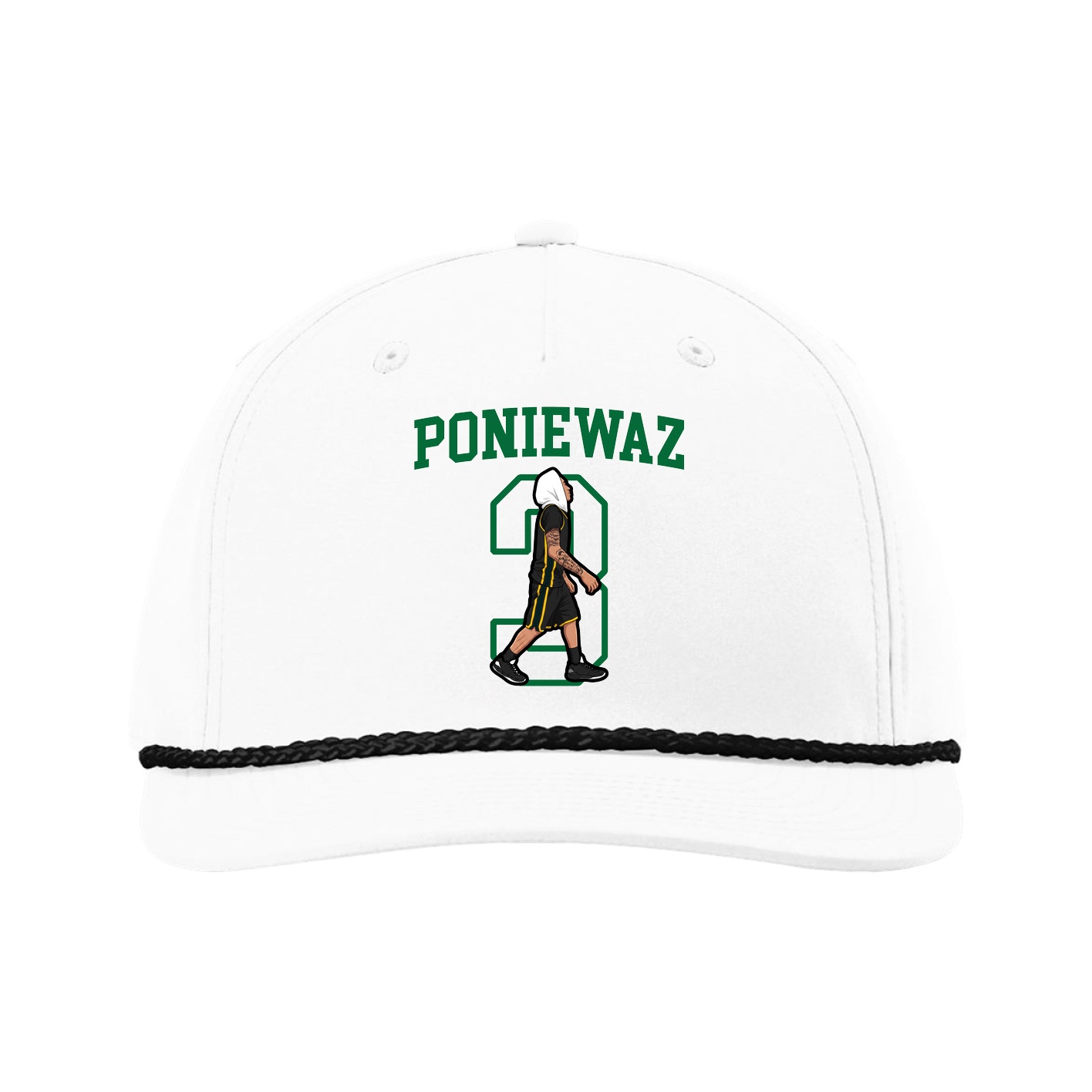 Five-Panel Classic Rope Cap — Shirsey in White