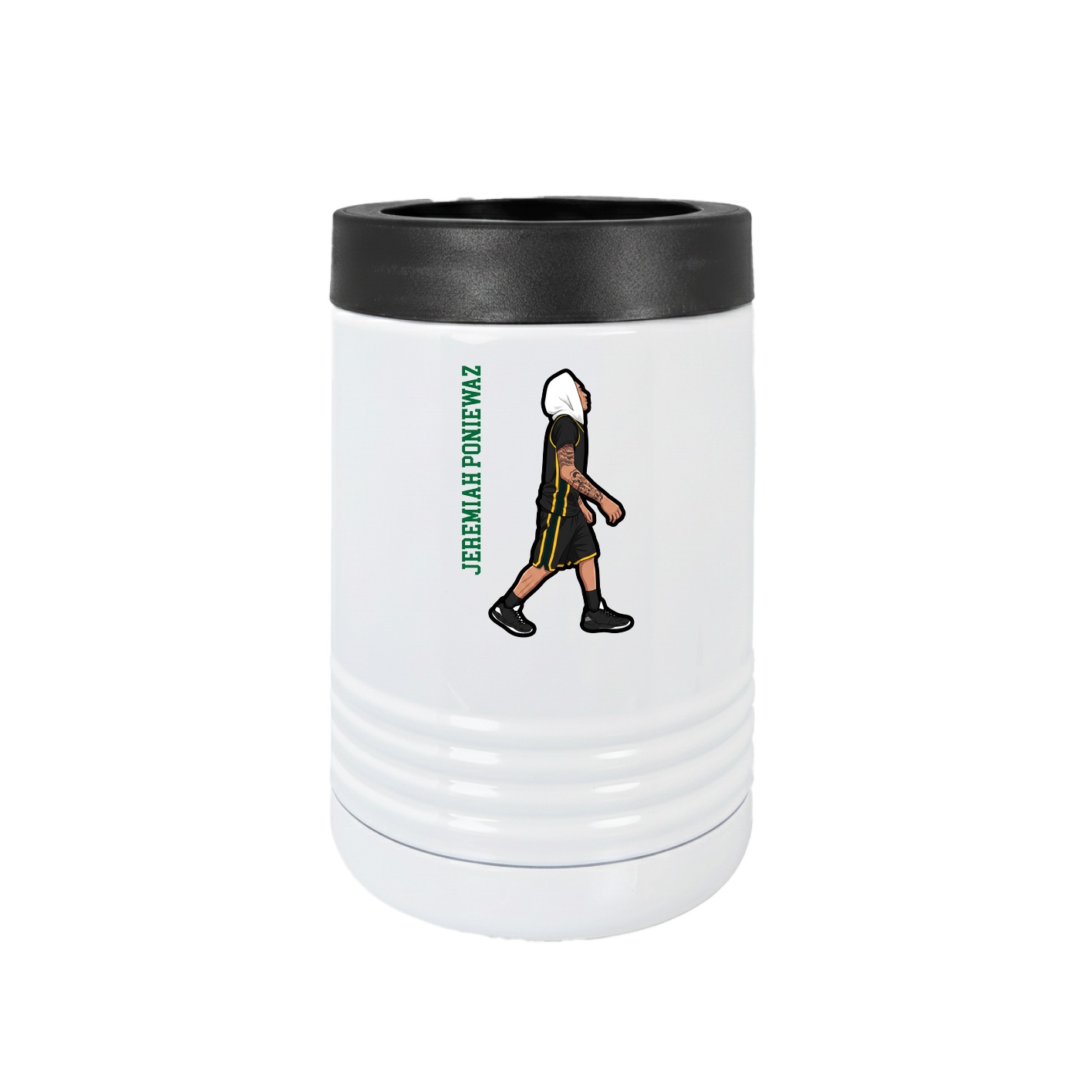 Beverage Holder — Name Vertical in White
