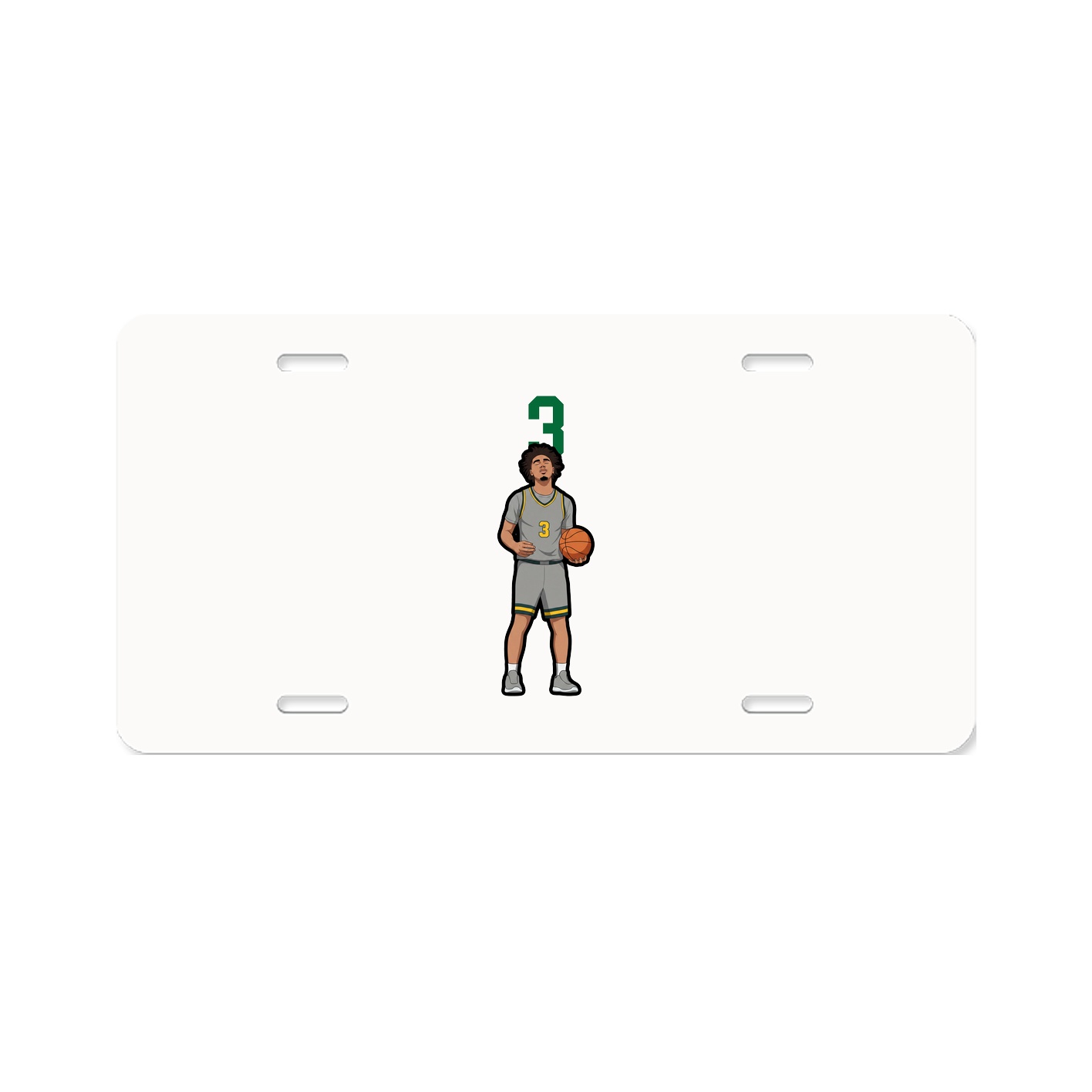 License Plate — Number Top in Classic