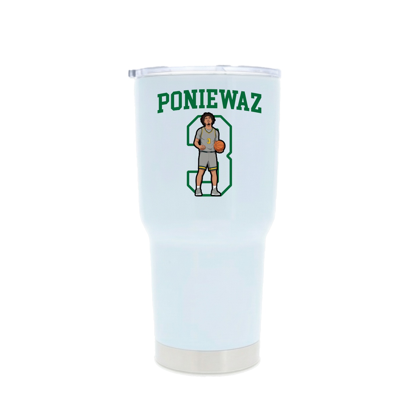 30oz Stainless Steel Tumbler — Shirsey in White