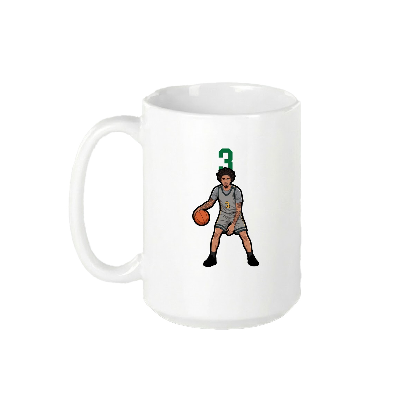 15oz Coffee Mug — Number Top in White