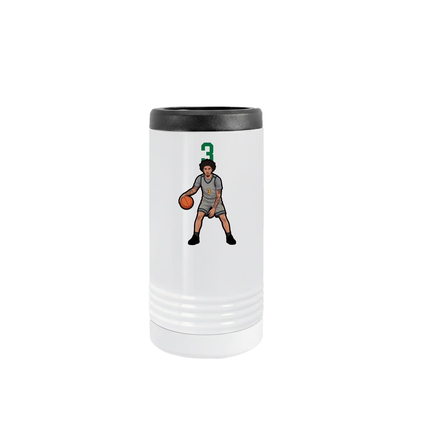 Slim Beverage Holder — Number Top in White
