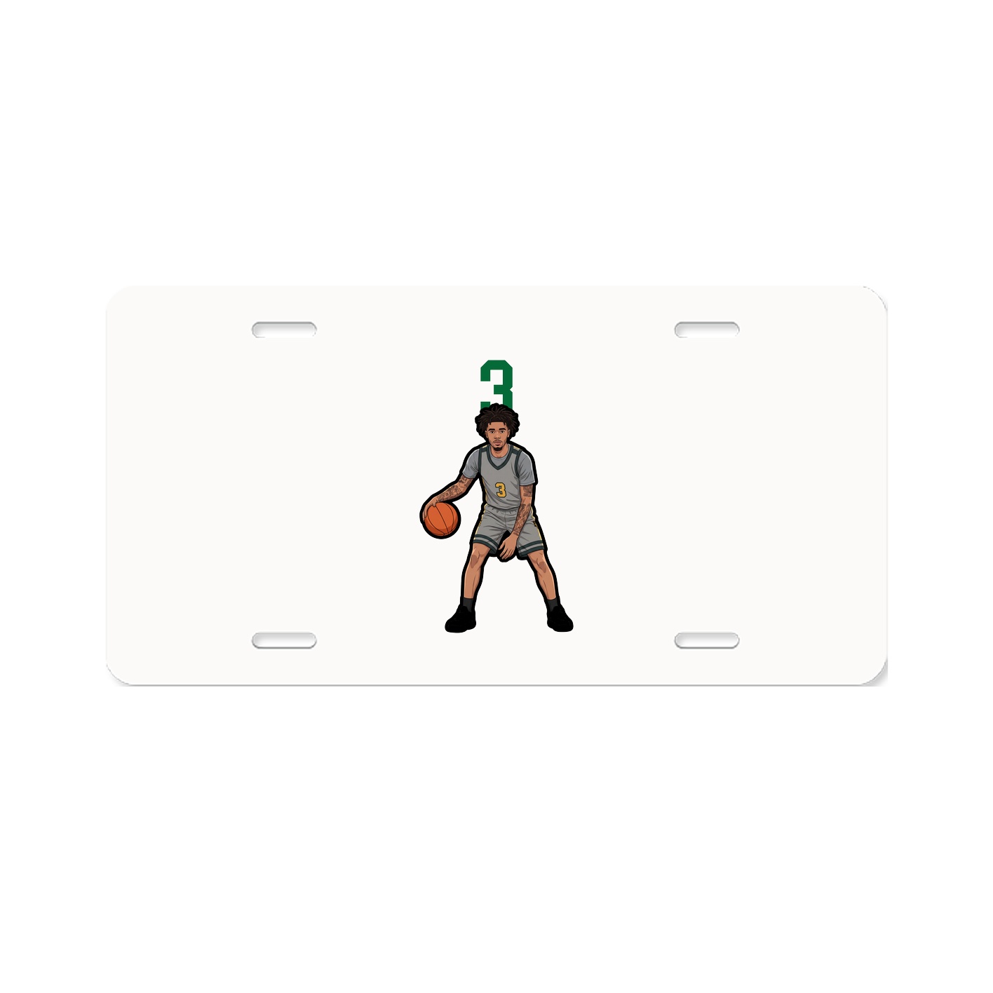 License Plate — Number Top in Classic
