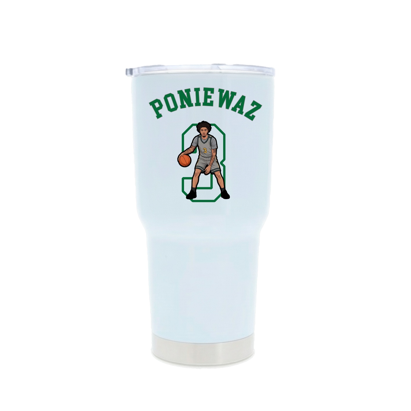 30oz Stainless Steel Tumbler — Shirsey Arch in White