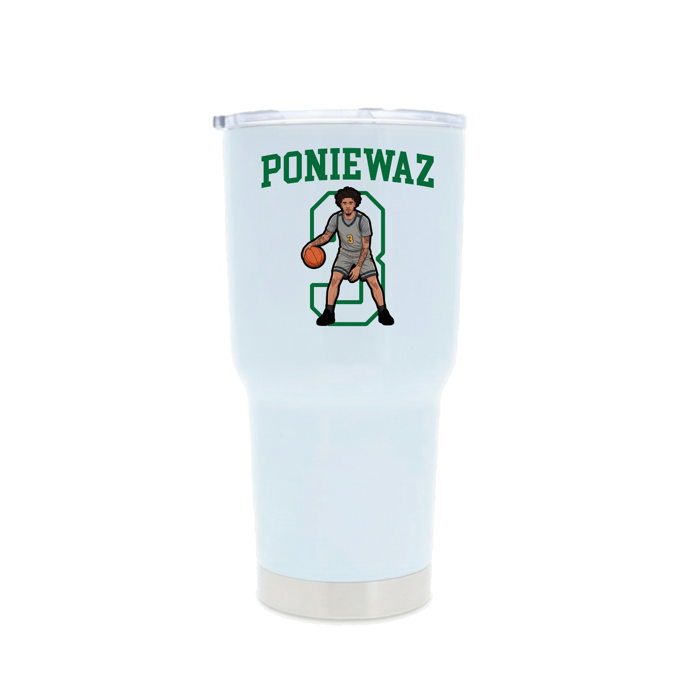 30oz Stainless Steel Tumbler — Shirsey in White