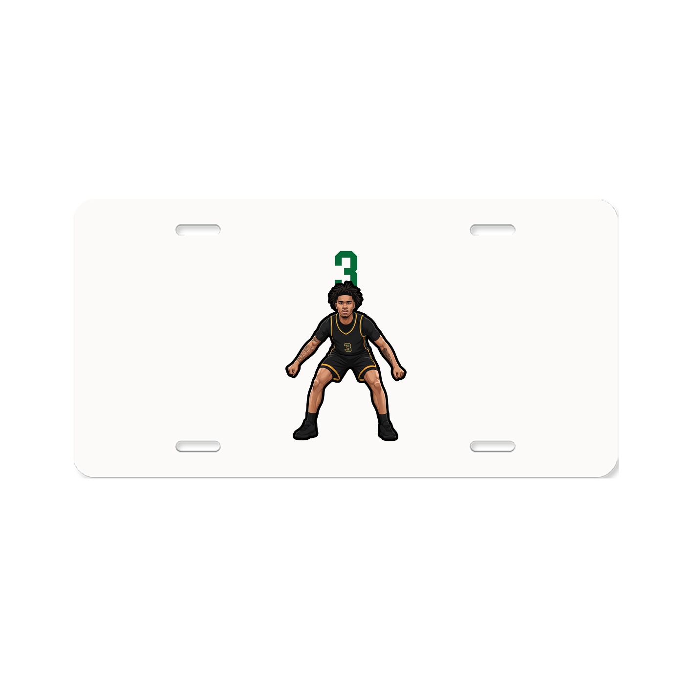 License Plate — Number Top in Classic