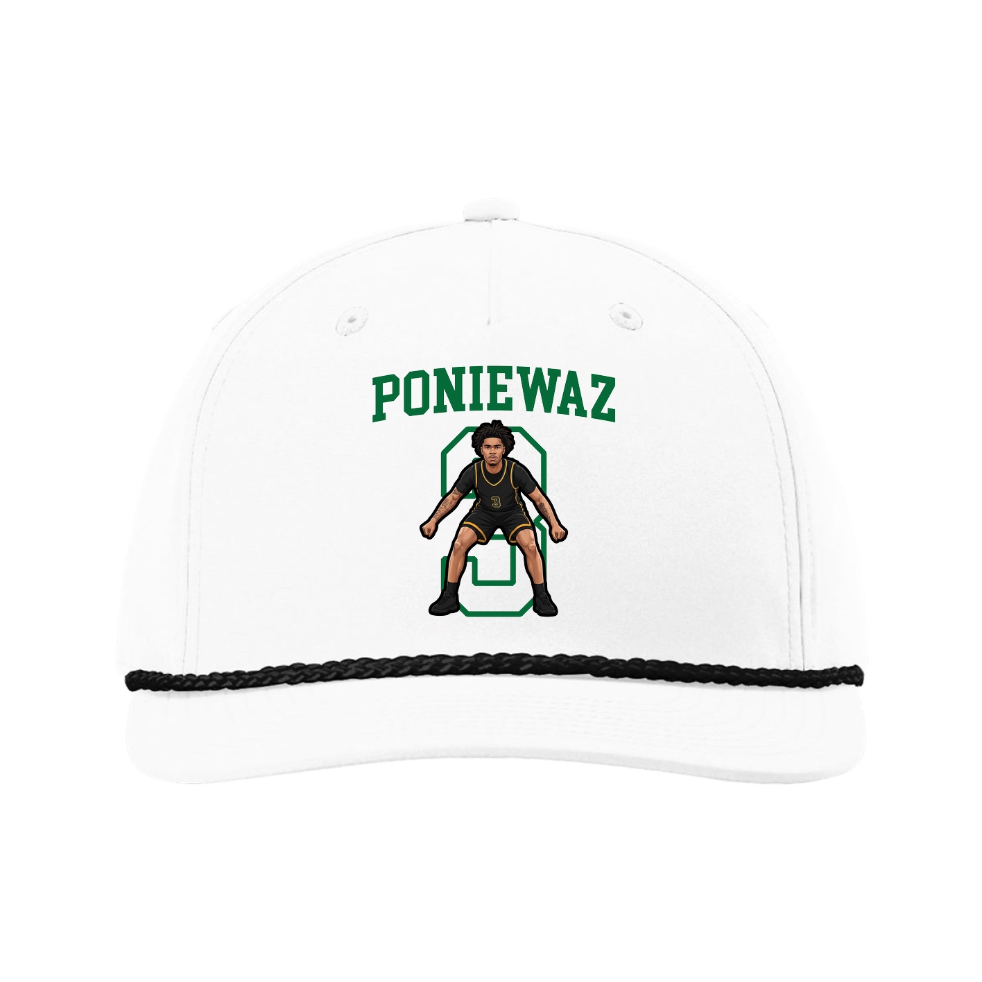 Five-Panel Classic Rope Cap — Shirsey in White