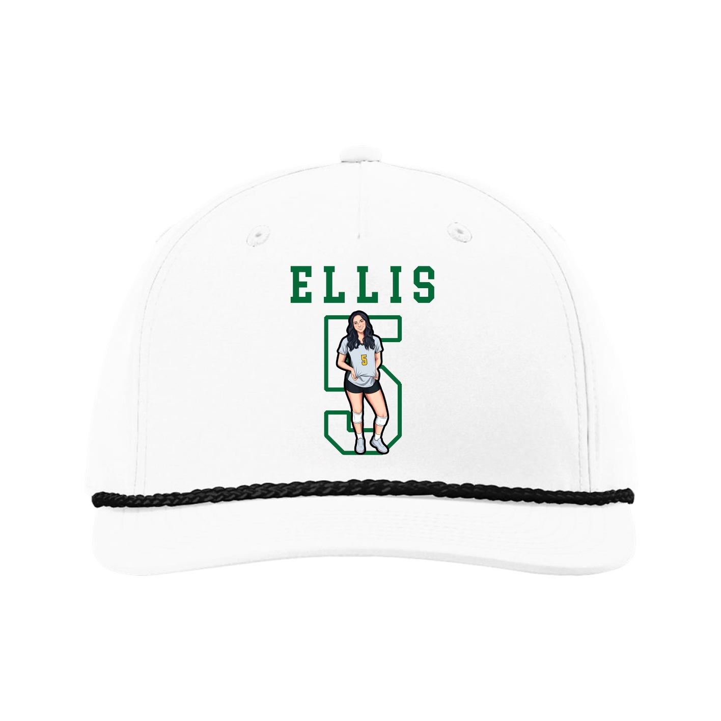 Five-Panel Classic Rope Cap — Shirsey in White