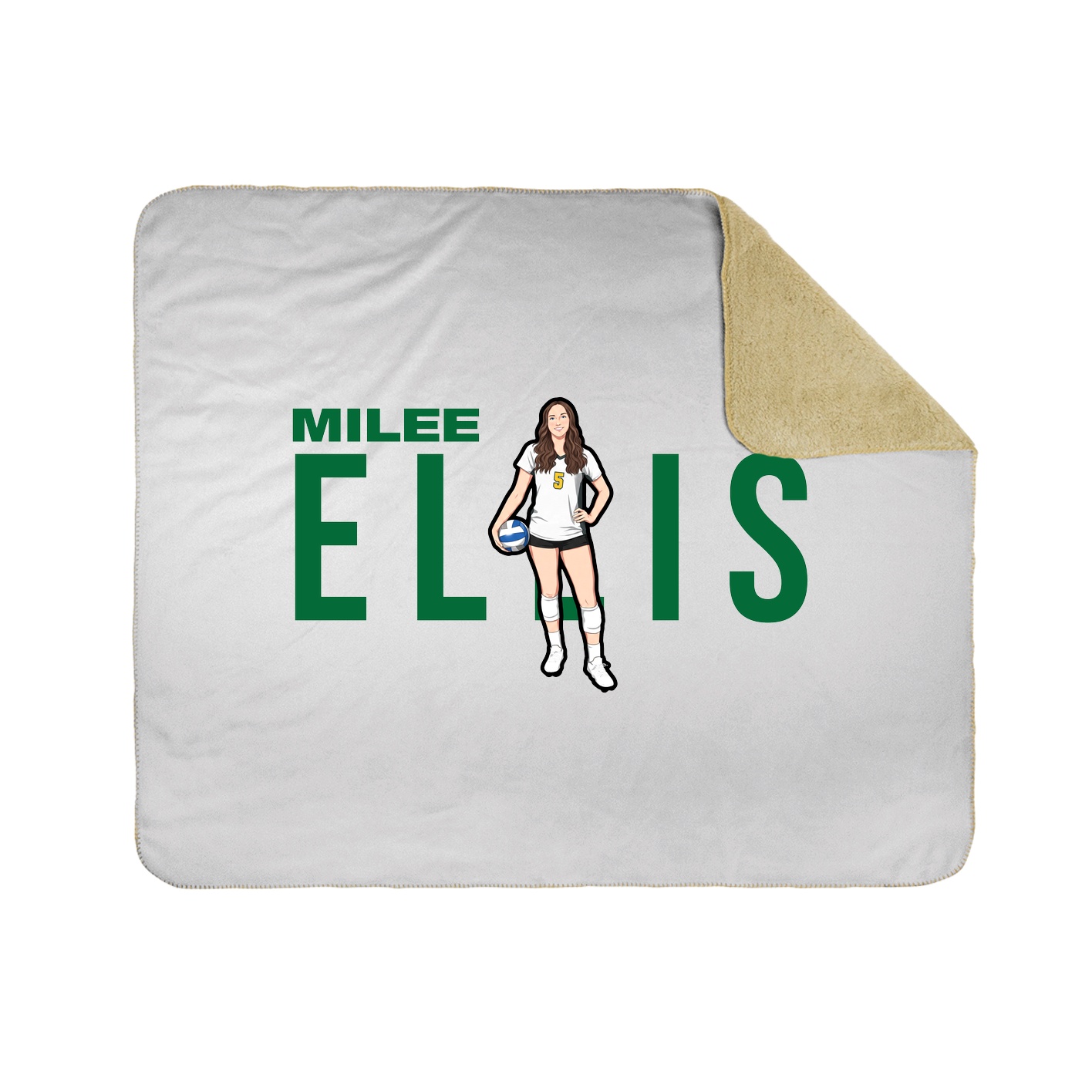 Throw Blanket — Player Name in White