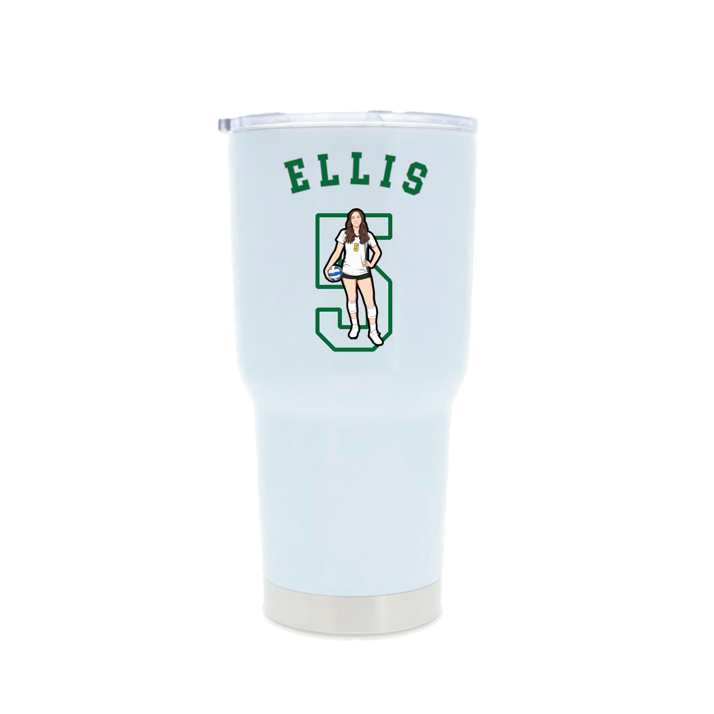 30oz Stainless Steel Tumbler — Shirsey Arch in White