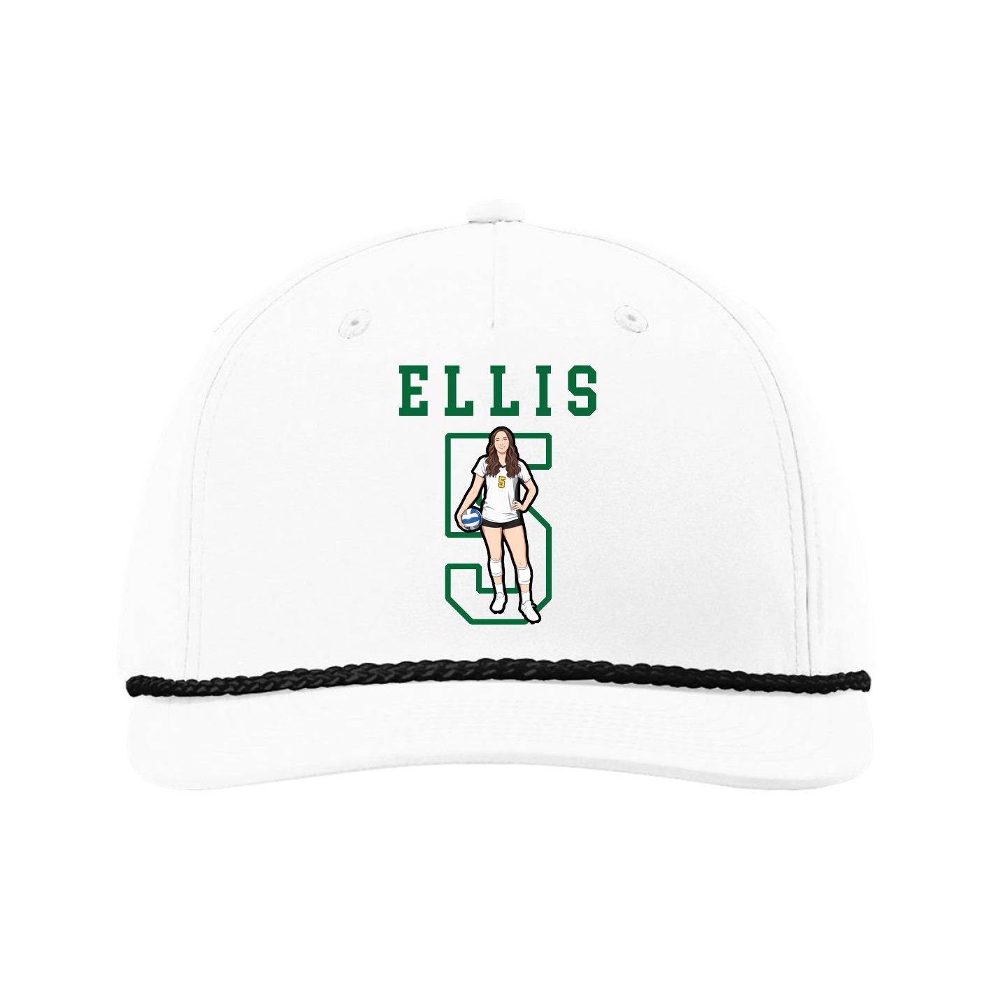 Five-Panel Classic Rope Cap — Shirsey in White