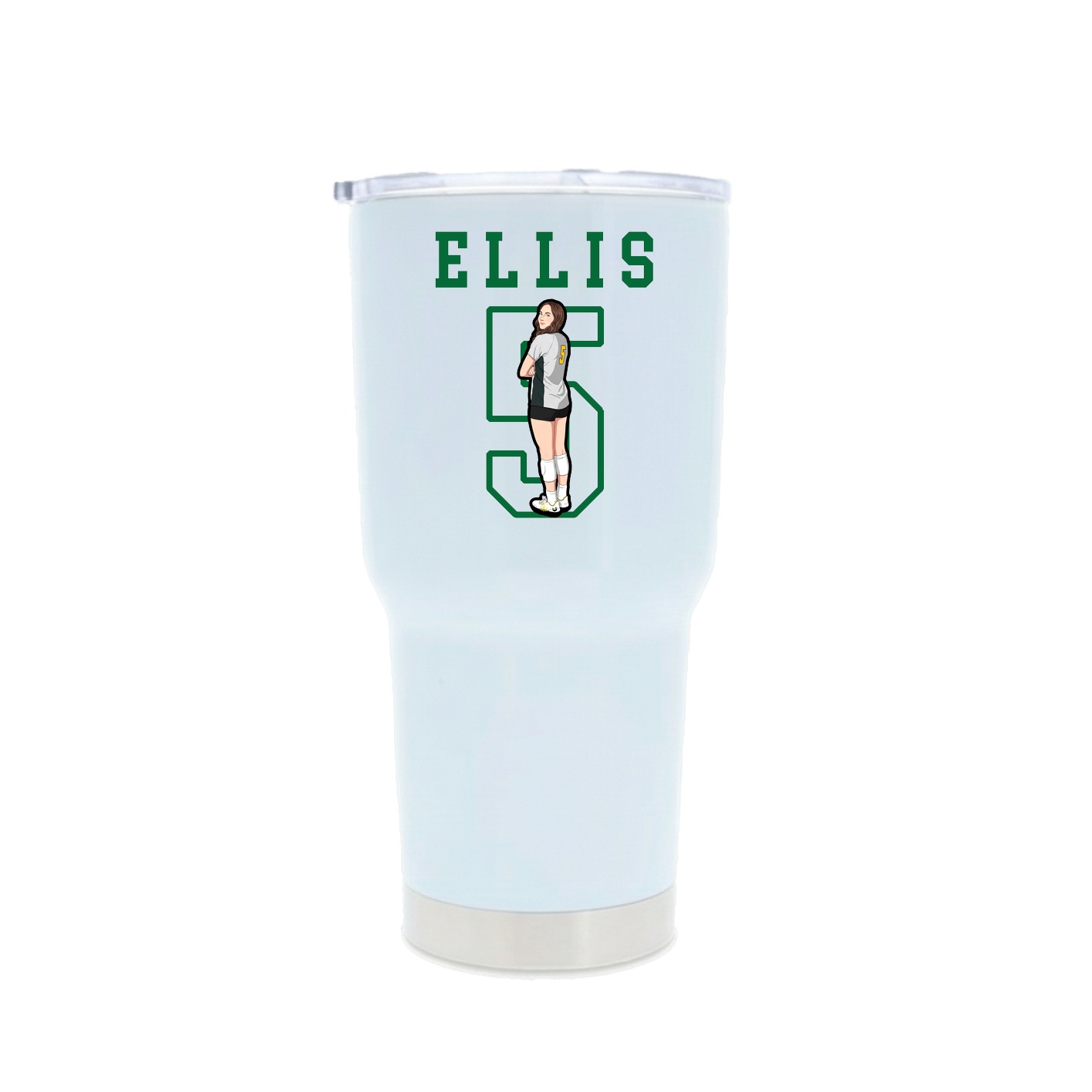 30oz Stainless Steel Tumbler — Shirsey in White