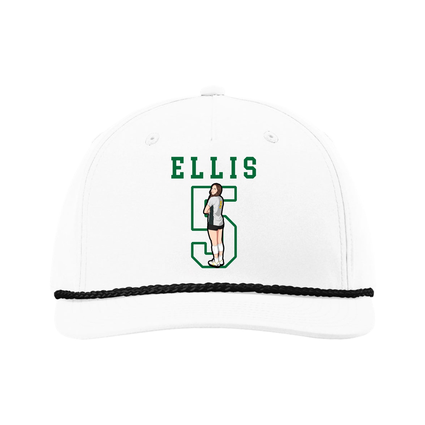 Five-Panel Classic Rope Cap — Shirsey in White