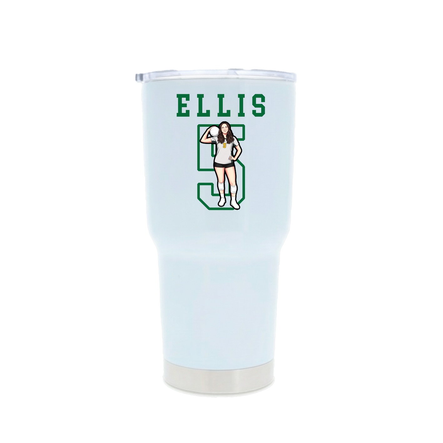 30oz Stainless Steel Tumbler — Shirsey in White