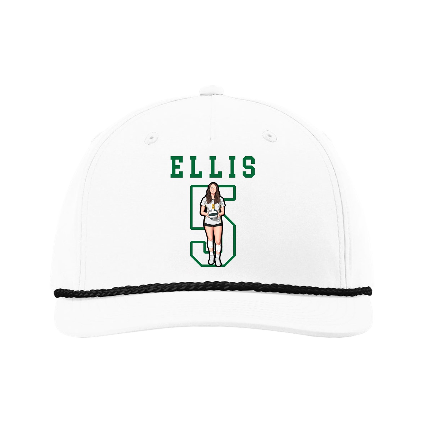 Five-Panel Classic Rope Cap — Shirsey in White