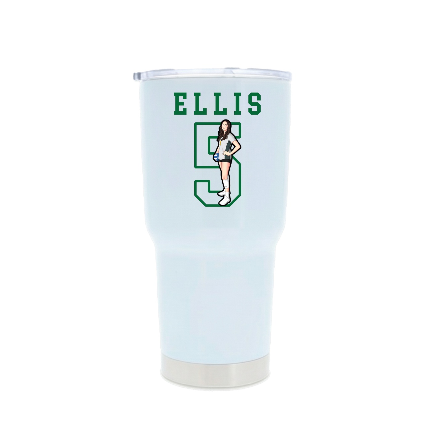 30oz Stainless Steel Tumbler — Shirsey in White