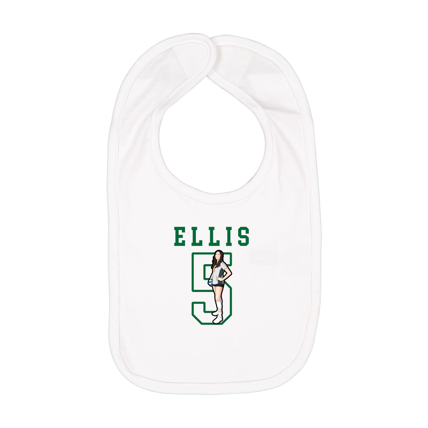Infant Bib — Shirsey in White
