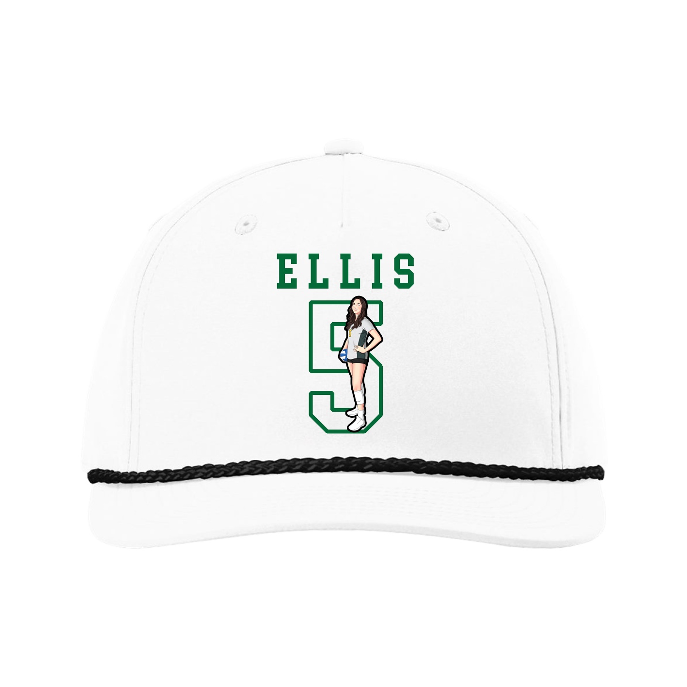 Five-Panel Classic Rope Cap — Shirsey in White