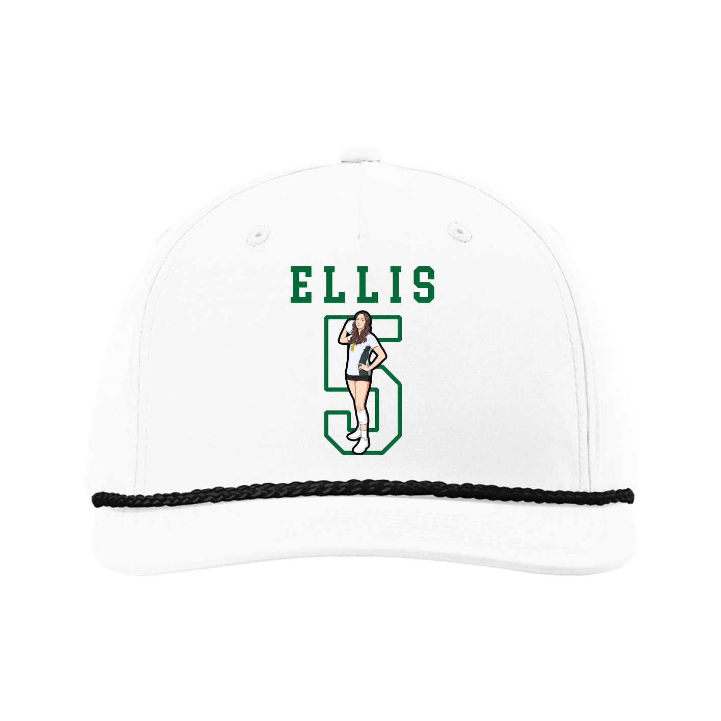 Five-Panel Classic Rope Cap — Shirsey in White