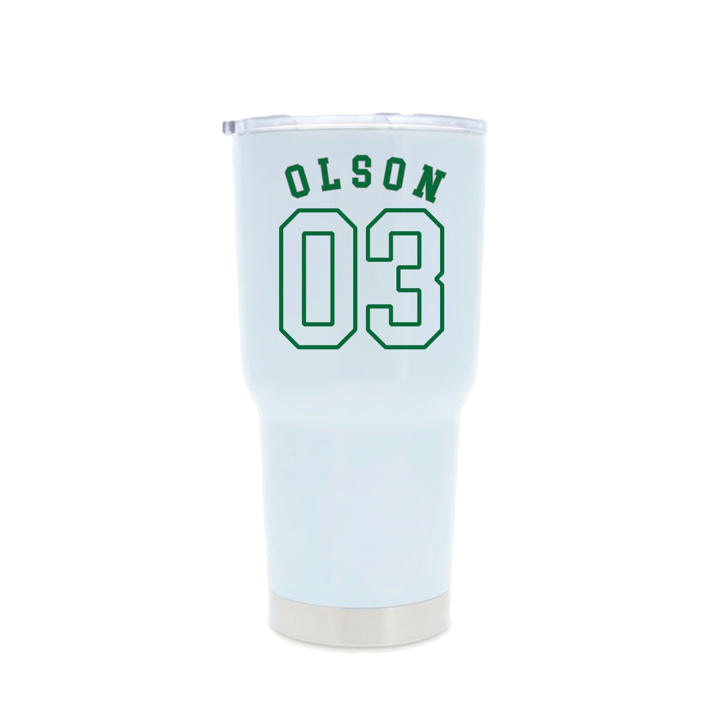 30oz Stainless Steel Tumbler — Shirsey Arch in White
