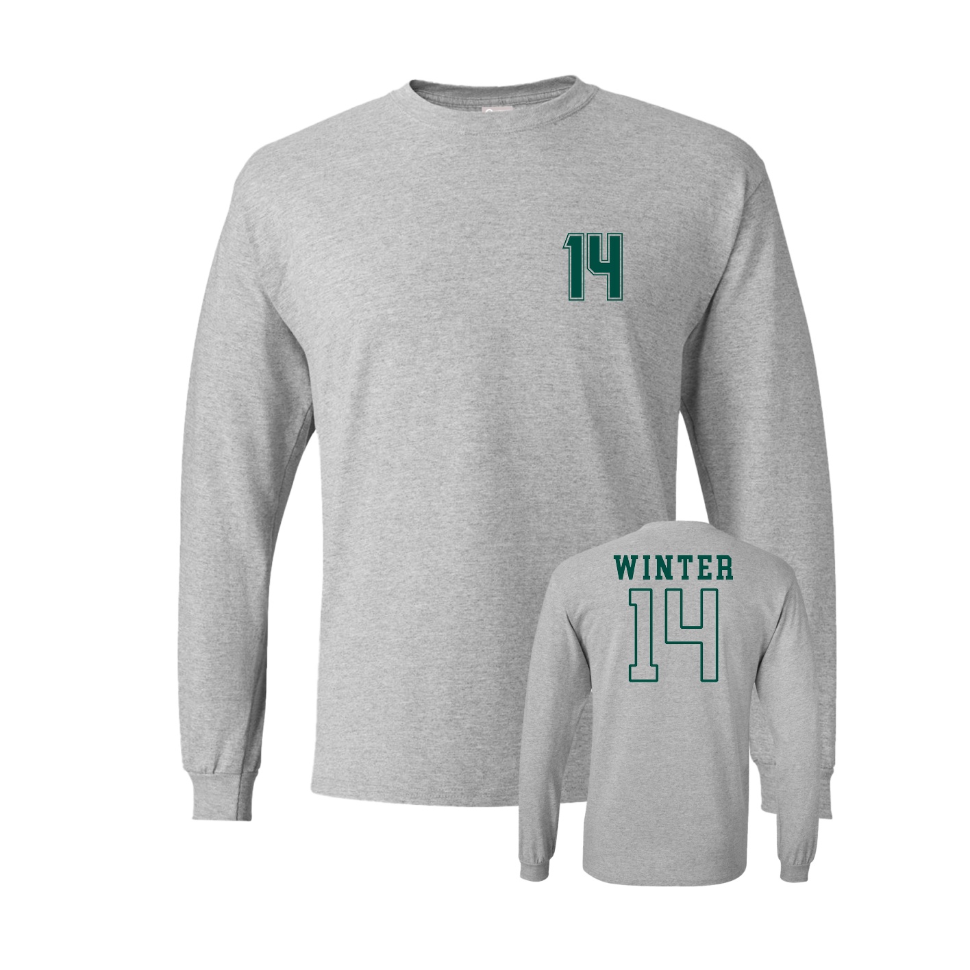 Long Sleeve Tee — Chest Back in Grey