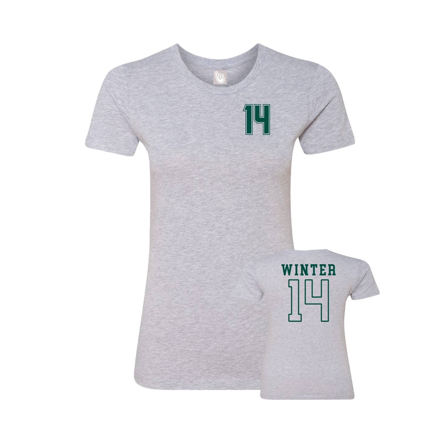 Womens Tee — Chest Back in Grey