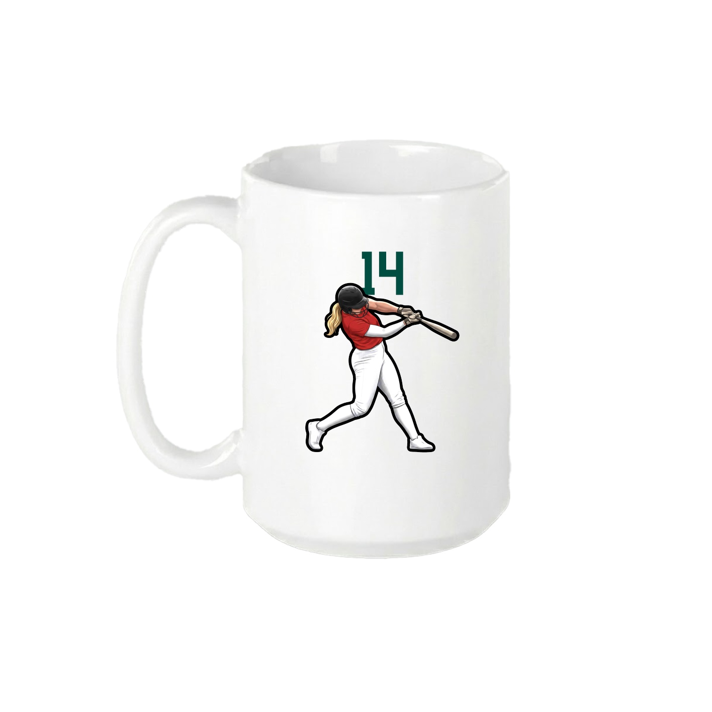 15oz Coffee Mug — Number Top in White