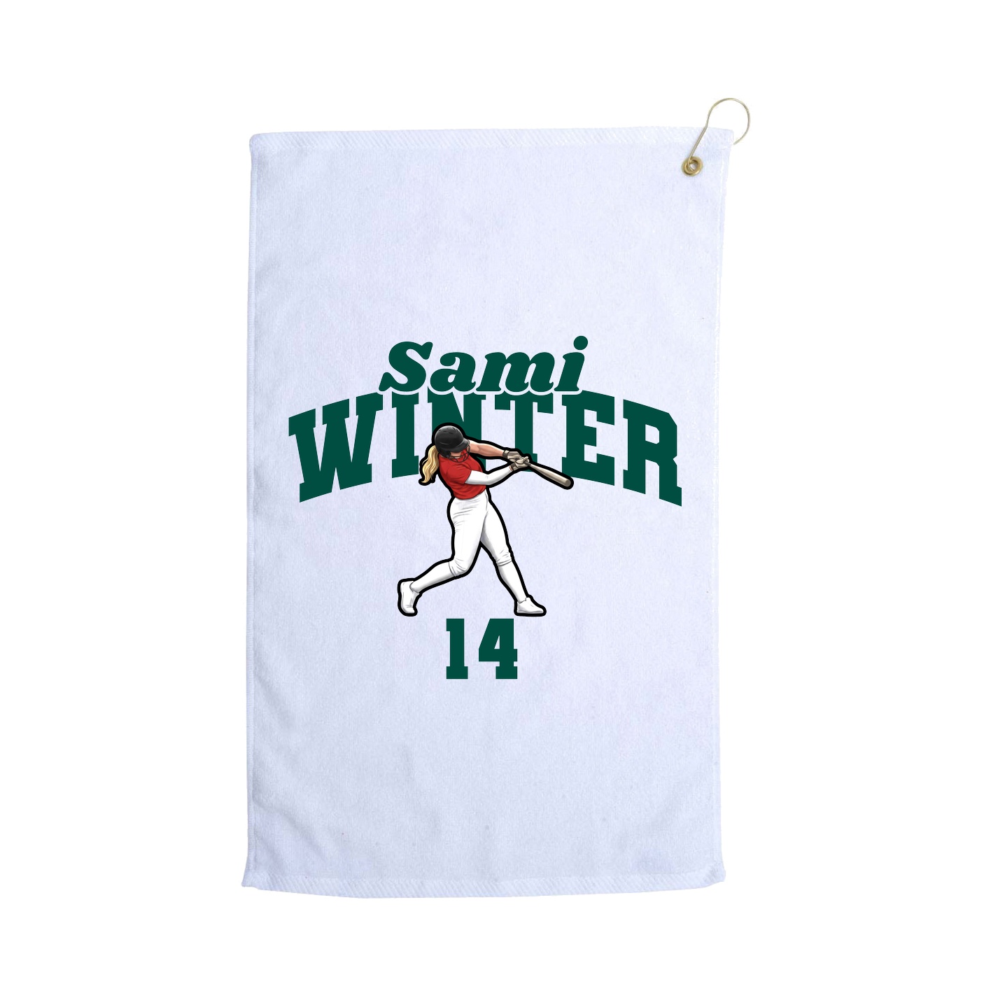 Golf Towel — Signature Arch in White