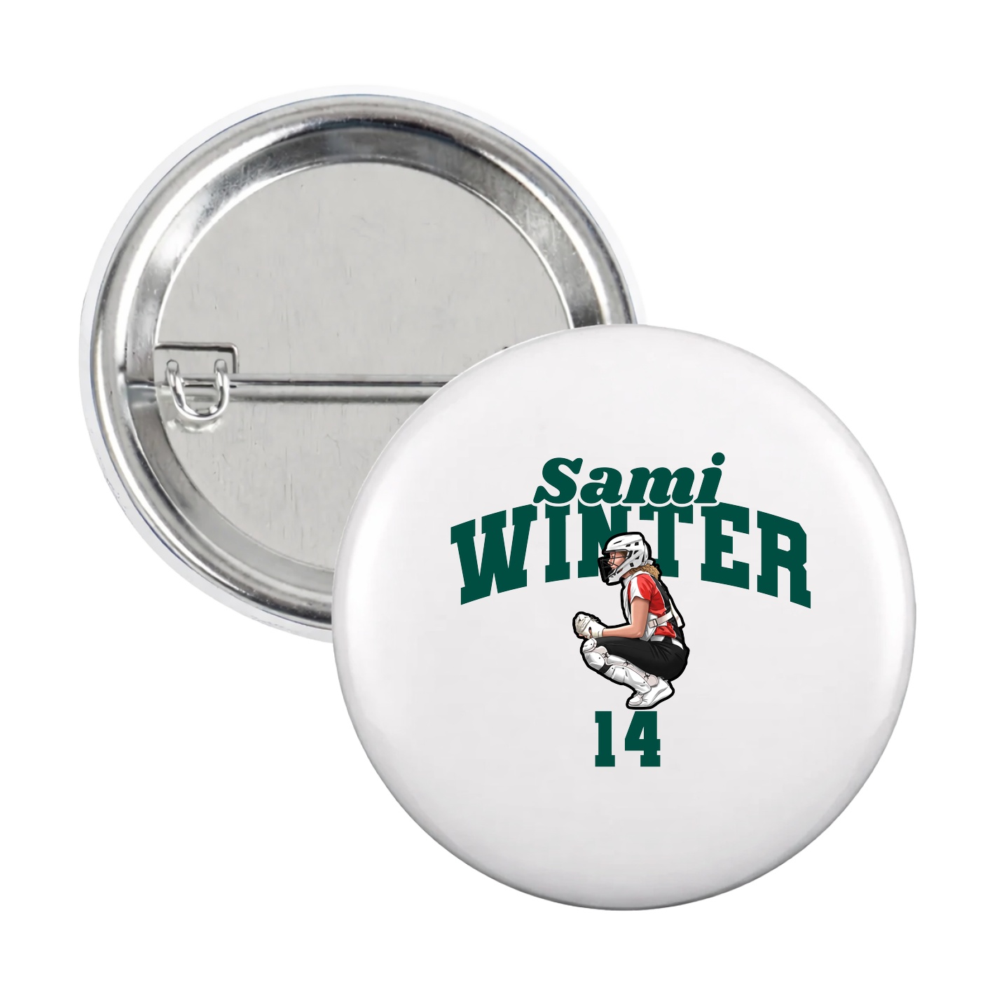 Game Day Button — Signature Arch in White
