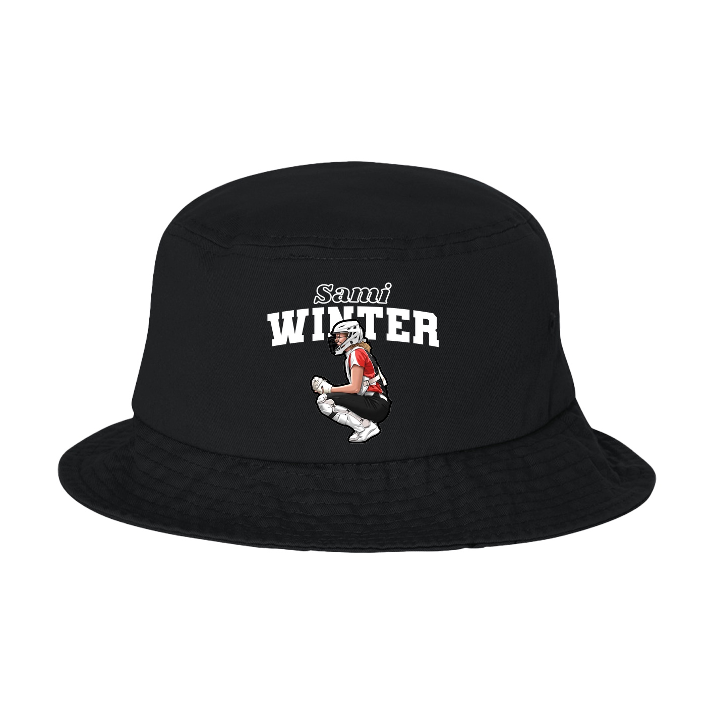 Bucket Cap — Name Arch in Black