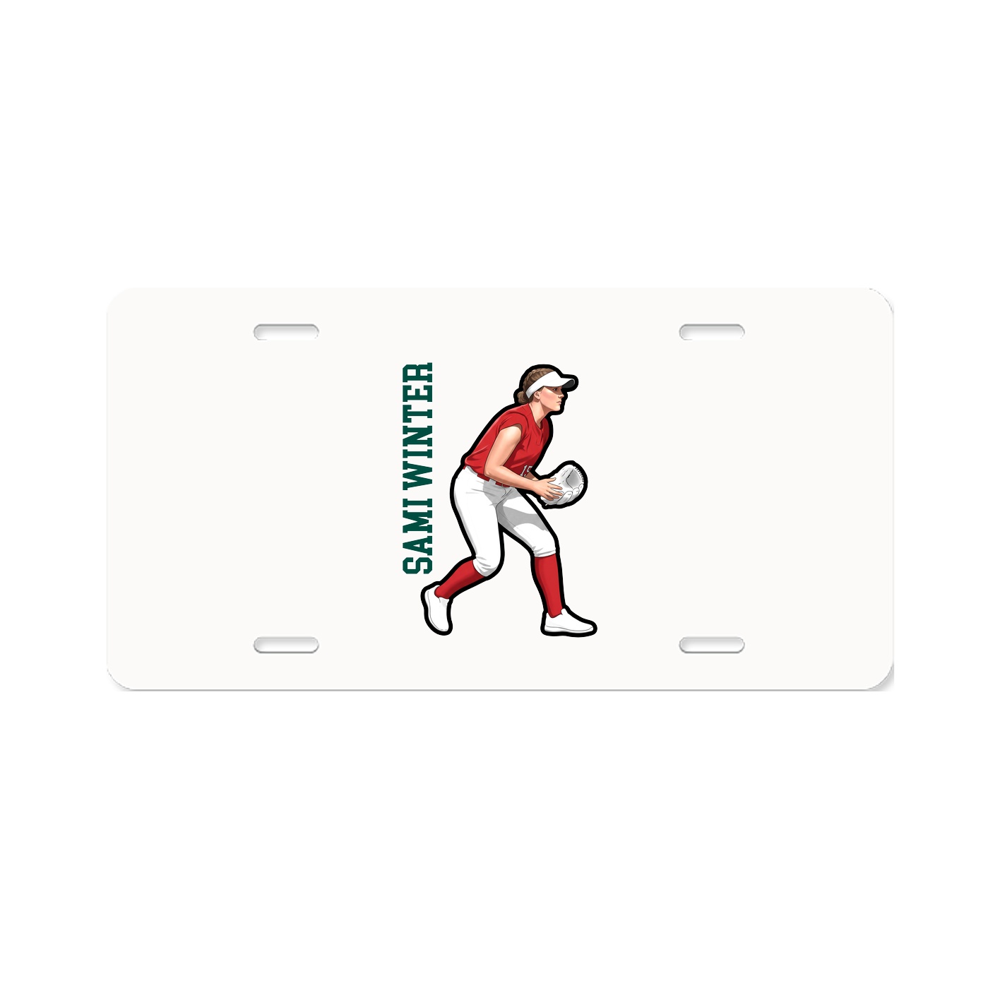 License Plate — Name Vertical in Classic