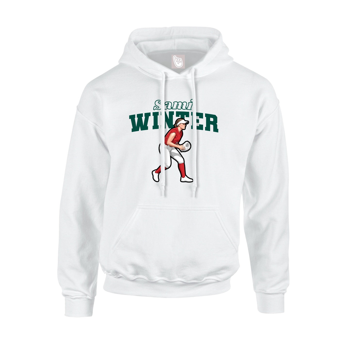Hoodie — Name Arch in White