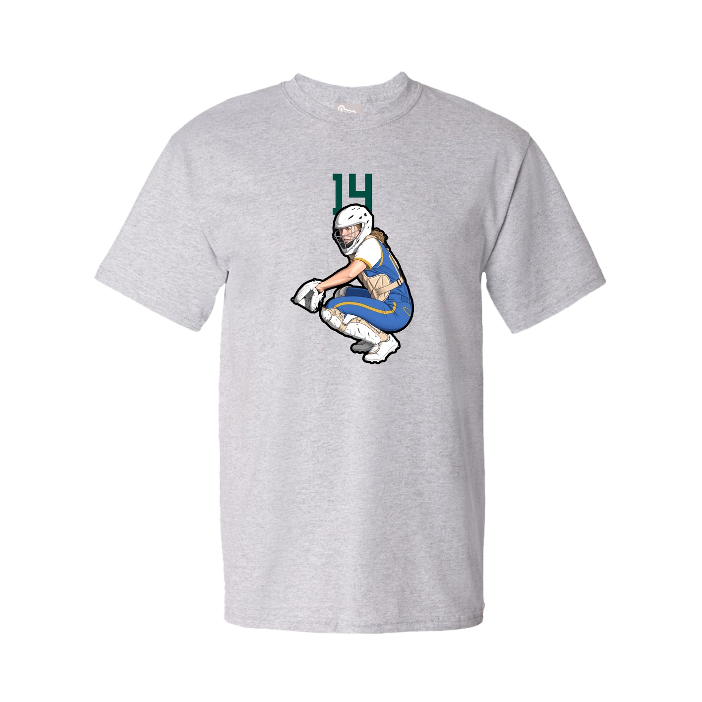 Youth Tee — Number Top in Grey
