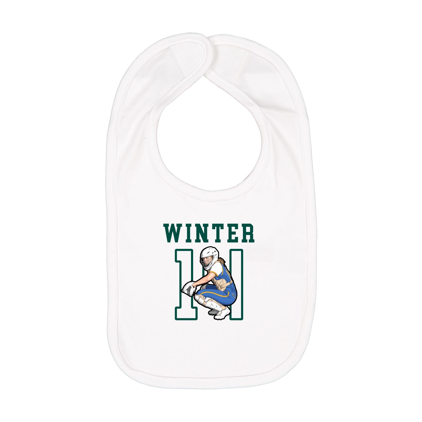 Infant Bib — Shirsey in White