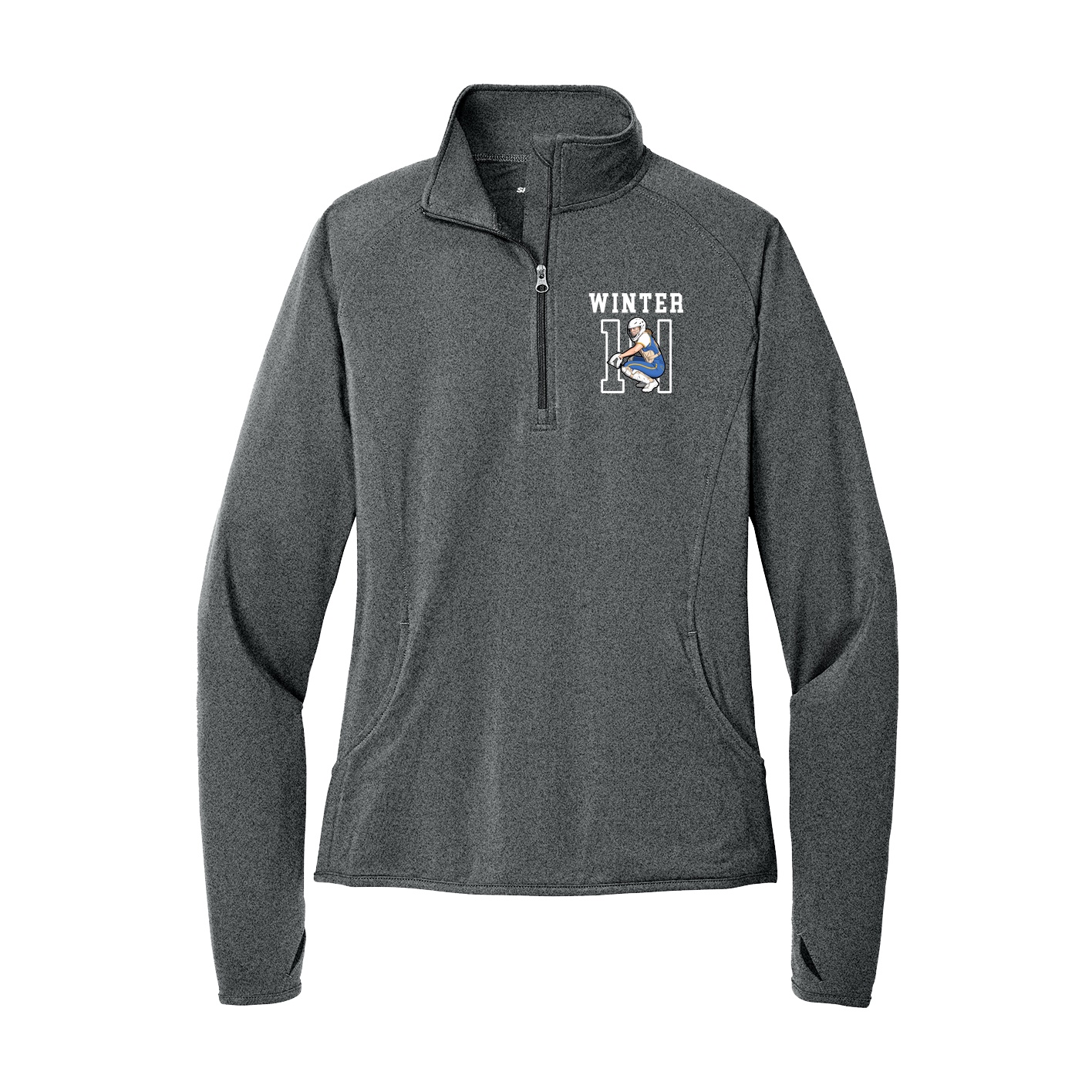 Women's Q-Zip Pullover — Shirsey in Grey