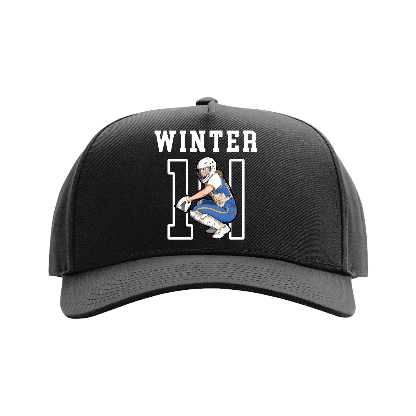 Full Fabric Five-Panel Champ Cap — Shirsey in Black